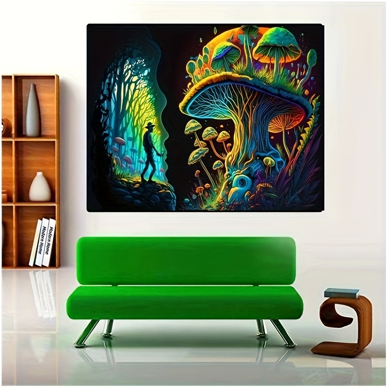 Diamond Painting Psychedelic Mushroom Diamond Art Kits for Adults, 5D Full  Drill Paint by Number for Adults Canvas DIY Diamond Paintings Gem Art