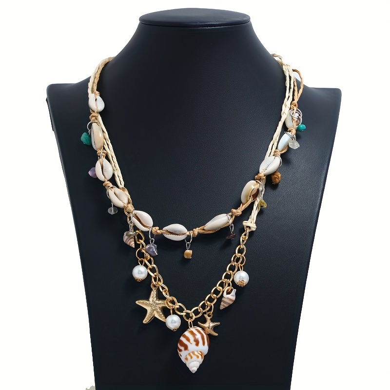 Bohemian Ocean Natural Shell Necklace, Summer Accessory