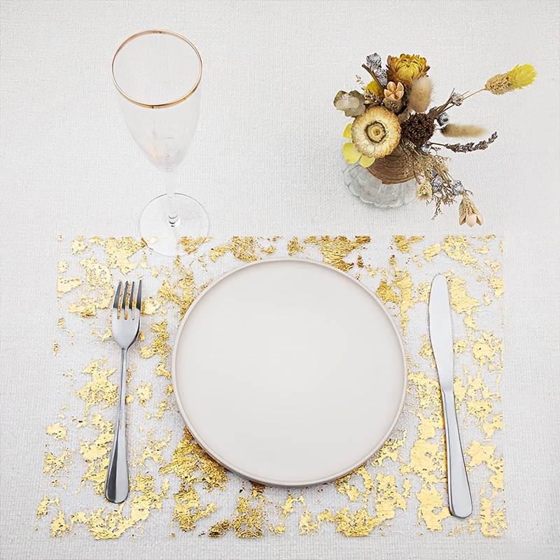 Gold Confetti Paper Table Runner Easy & Cute Dining Decor
