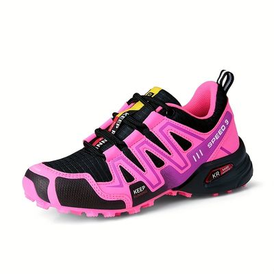 Womens Hot Blue Outdoor Lace Up Hiking Shoes Breathable Waterproof Shoes Sports Shoes Footwear Find Great Deals Now | Temu