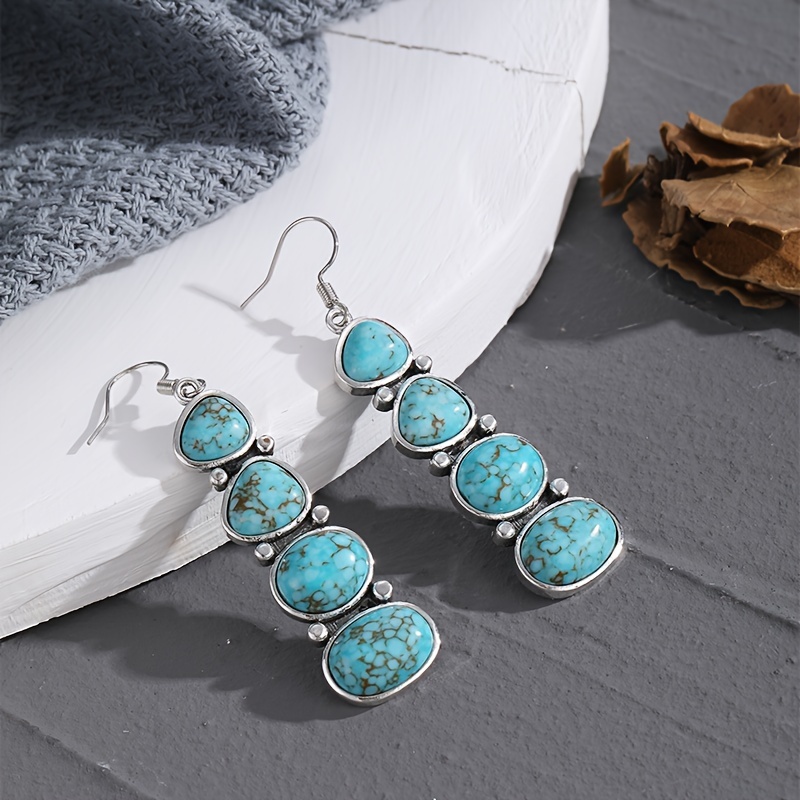 Faux on sale turquoise earrings