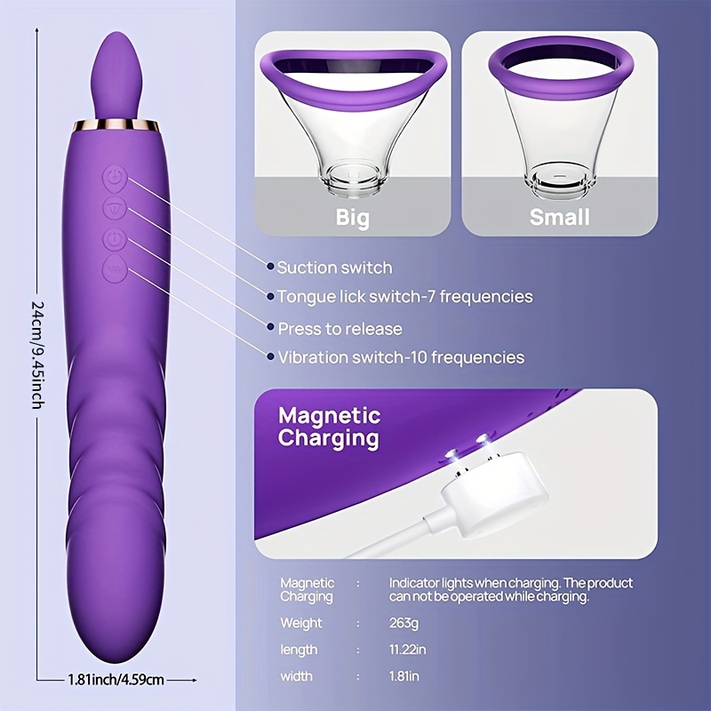 Clitoral Tongue Licking G Spot Vibrator Dildo Stimulator Massager Sex Toys  Women