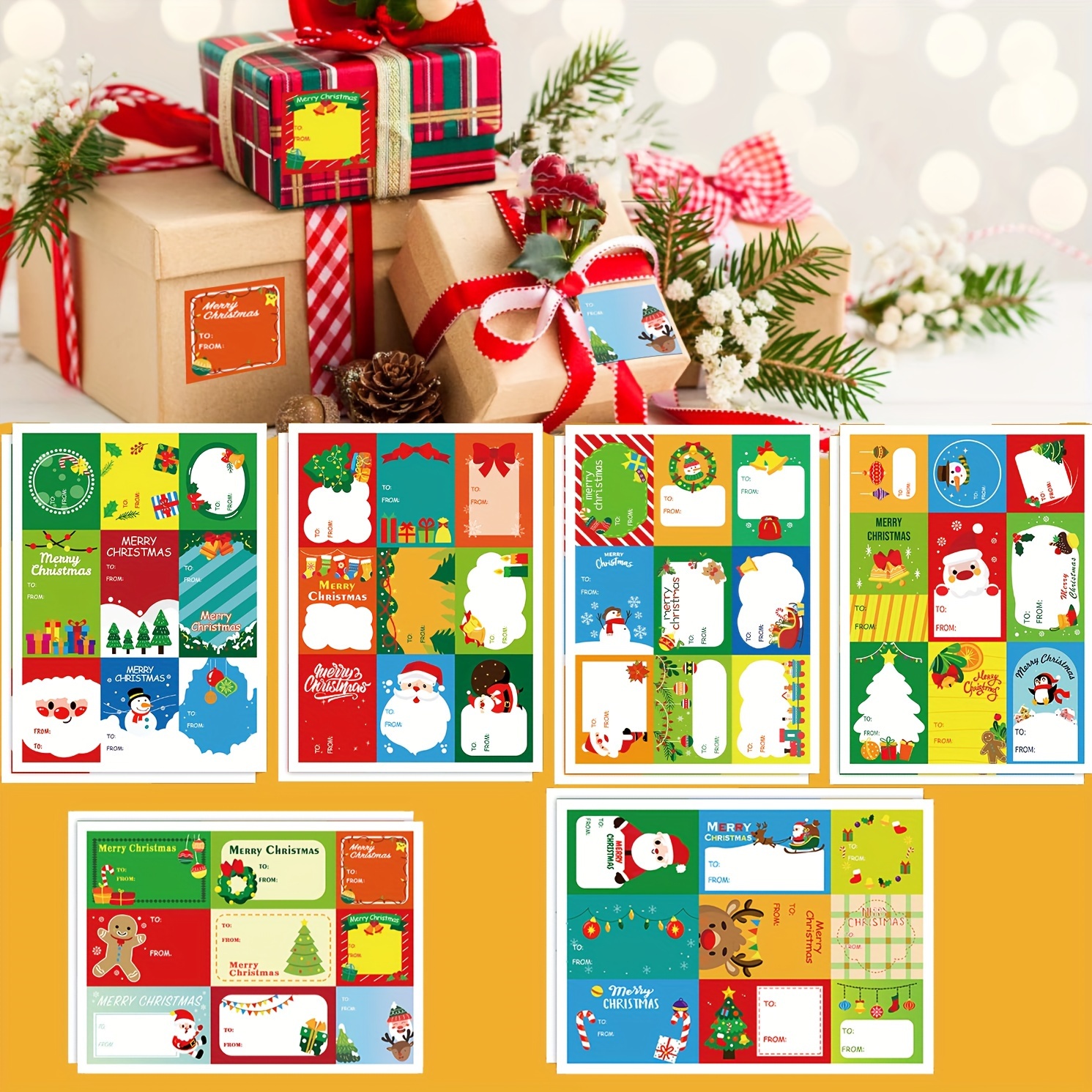 Christmas Gift Tags Stickers For Christmas Presents - Temu