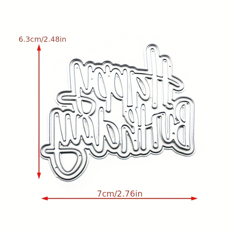 1pc Happy Birthday Metal Cutting Dies Stencil Scrapbook Album