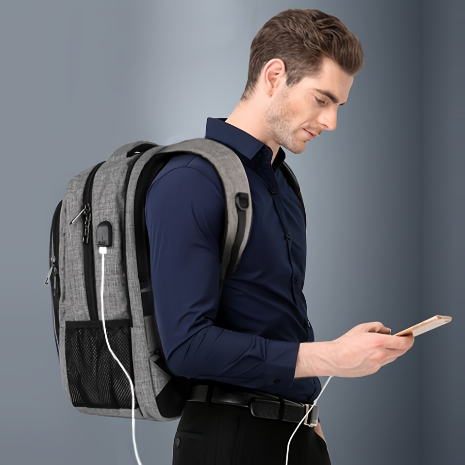 Travel Laptop Backpack with USB Charging Port - Waterproof