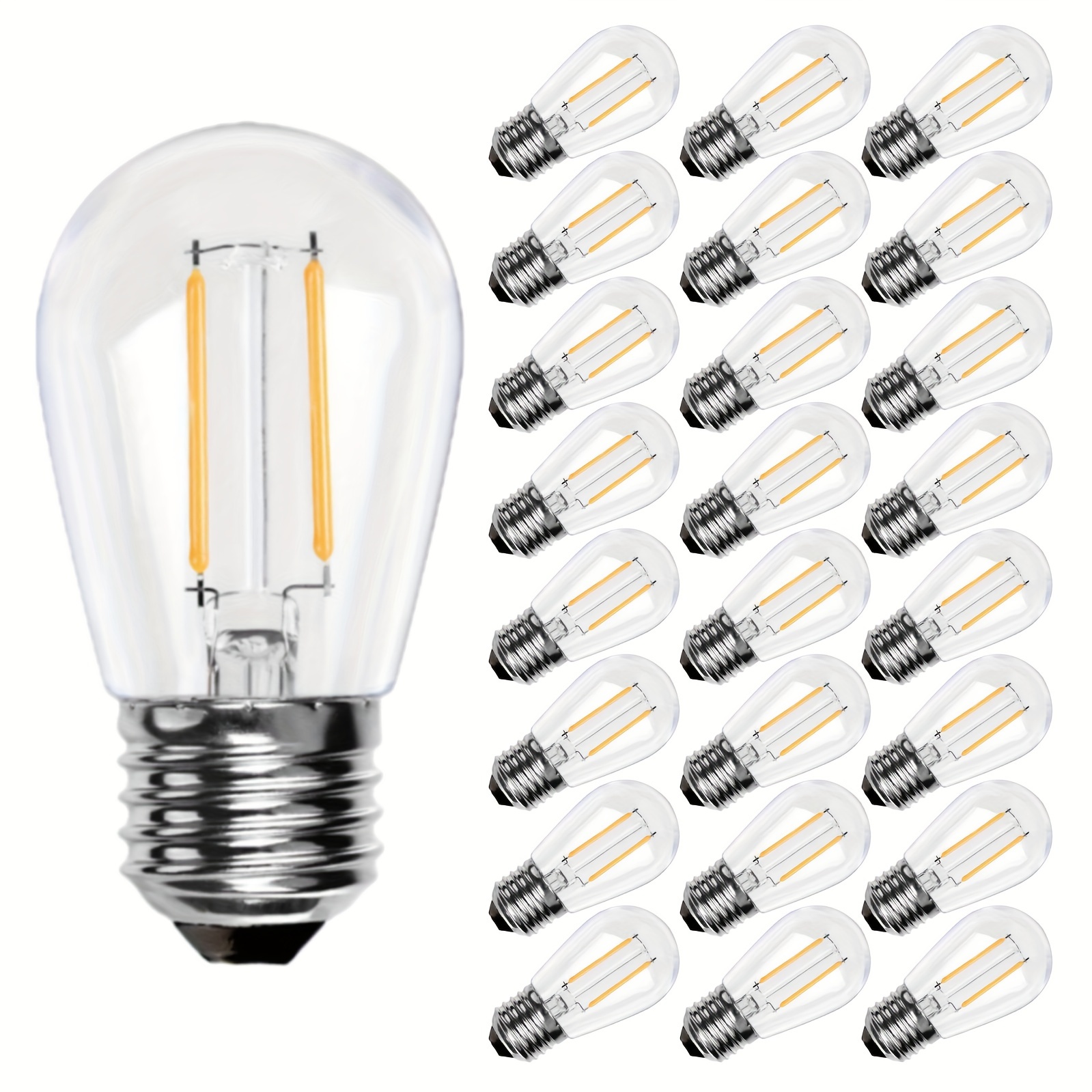 Lumières de fantaisie, emballage de 25 ampoules à DEL de rechange