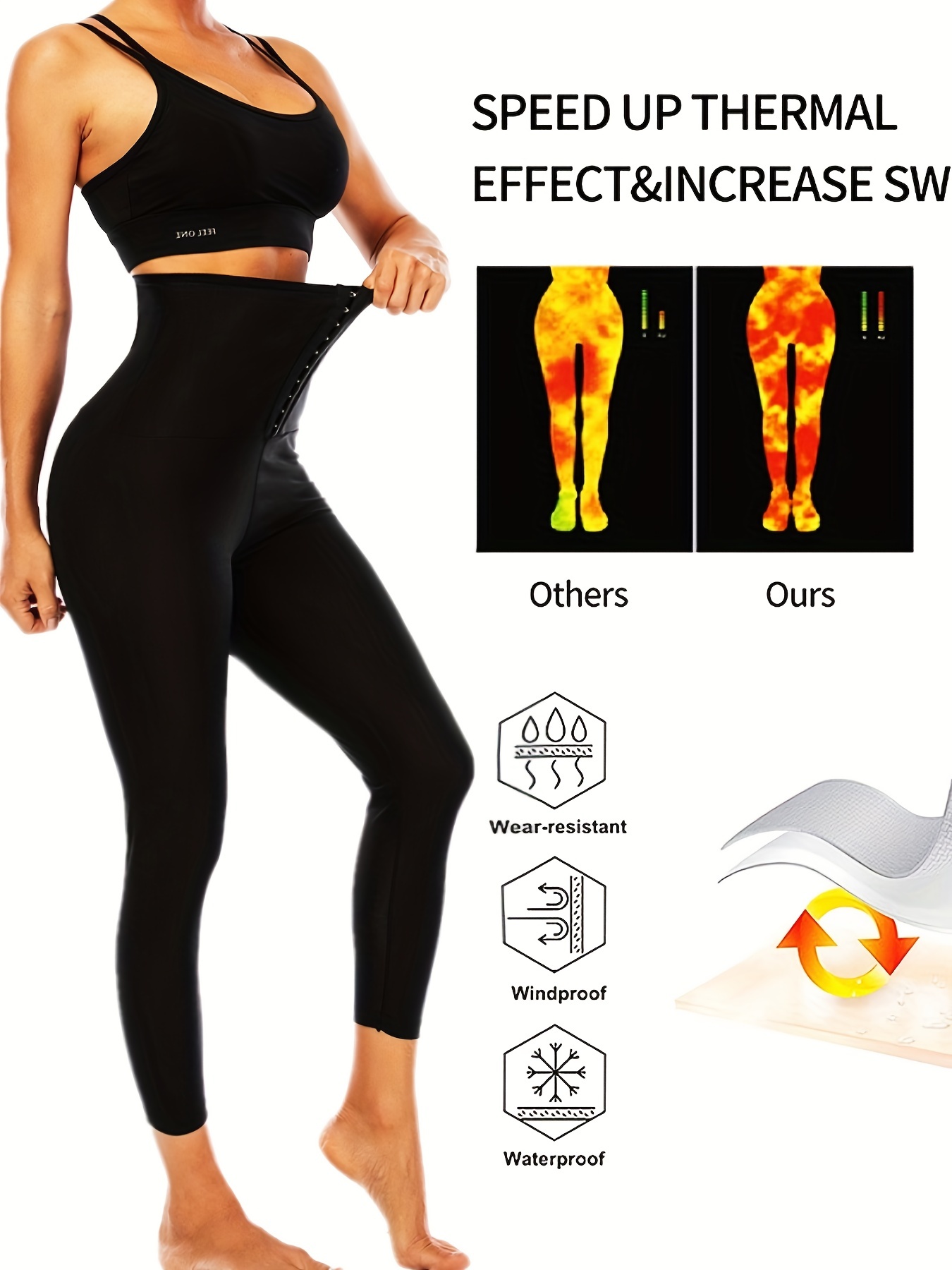 Fitness Exercise Sauna Sweat Leggings Compresión - Temu