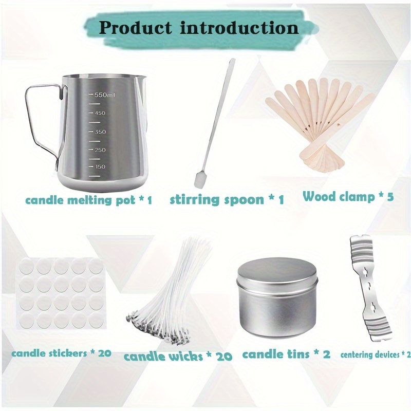 Candle Making Kit Diy Candles Craft Tools Pouring Pot Candle - Temu