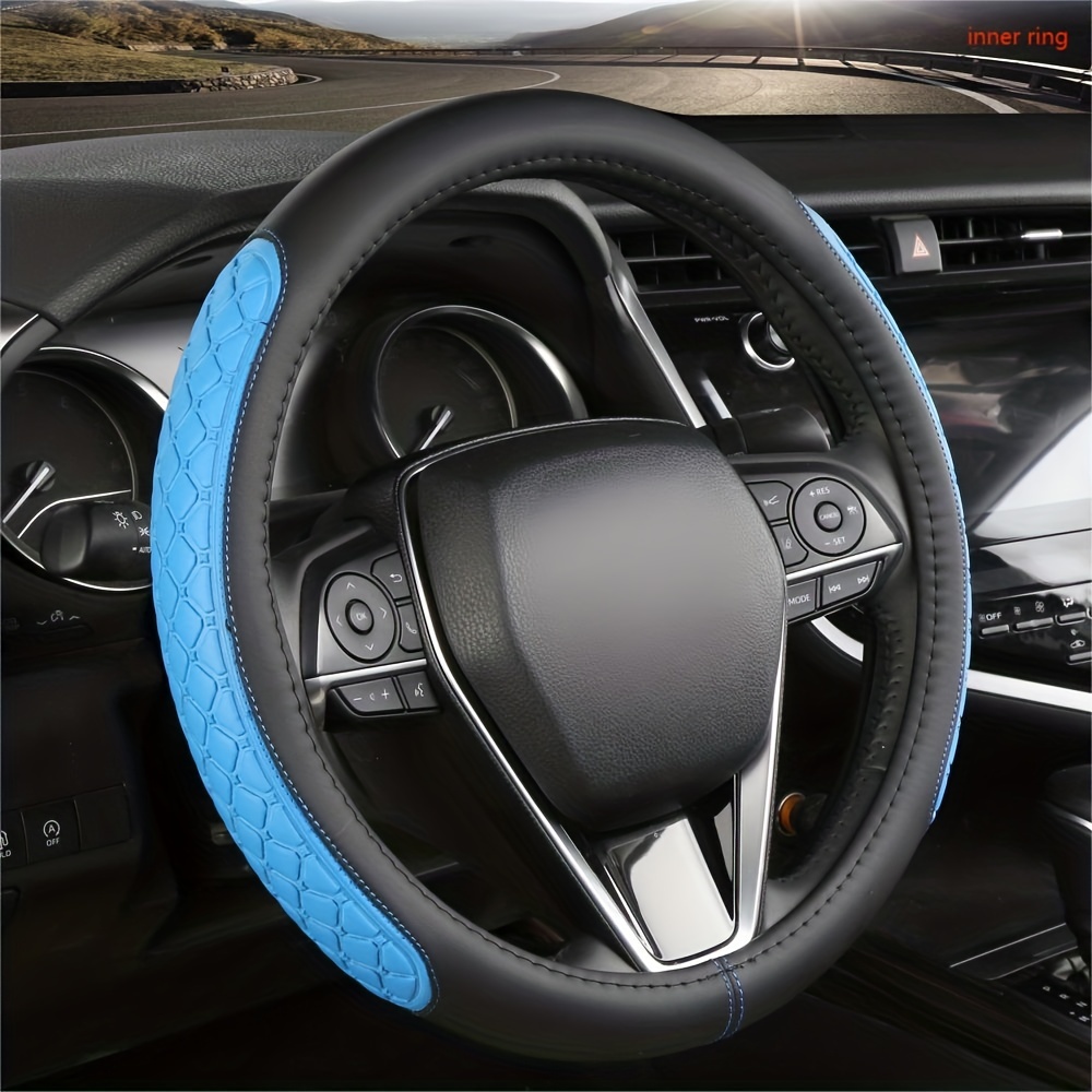 Red And Green Knitted Fabric Speed Unique Printing Car Interior Steering  Wheel Cover, Anti-sweat, Non-slip,universal For Auto Parts, - Temu