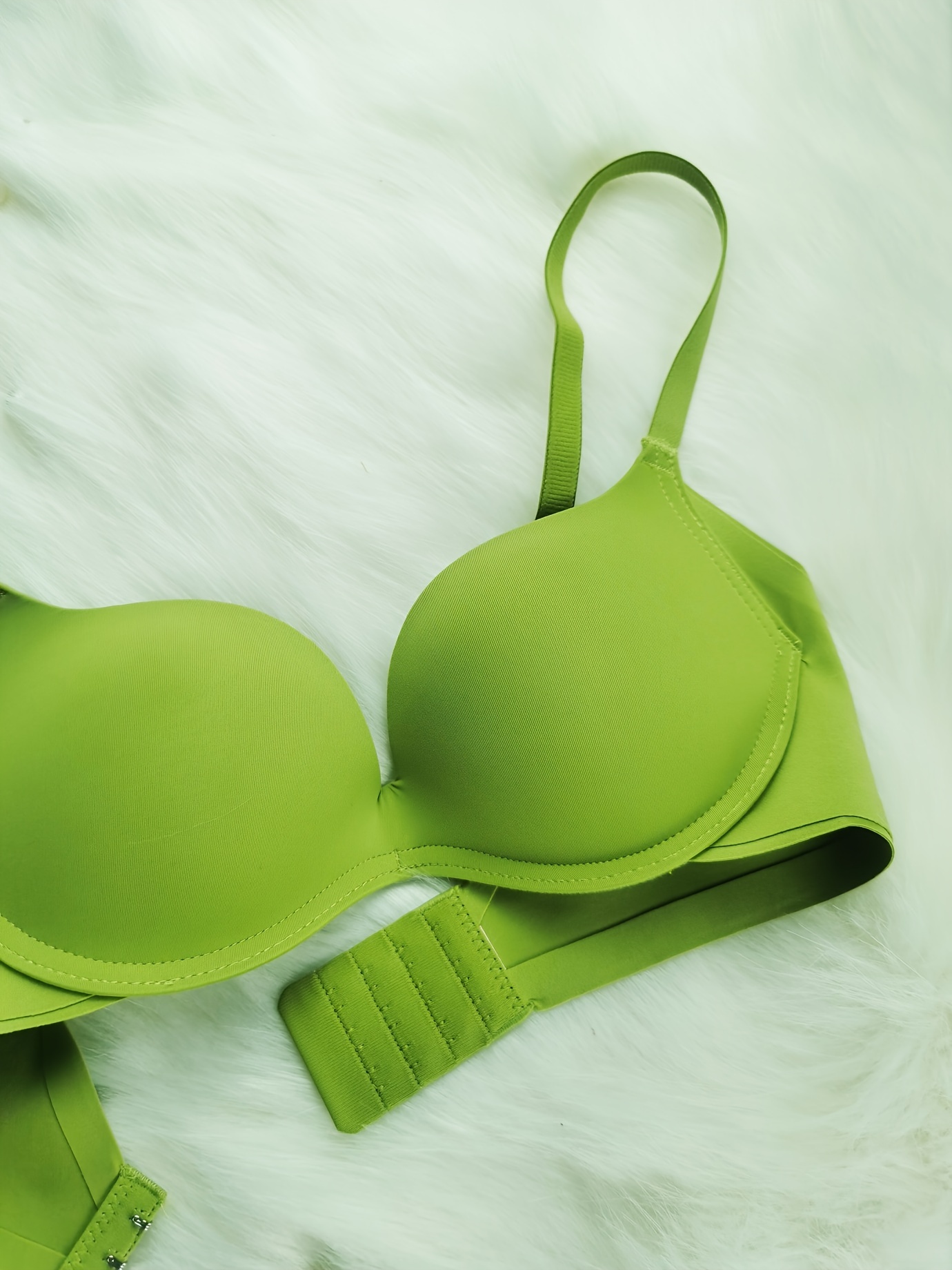 Buy Aavow Women Green Cotton Blend Push-Up Lightly Padded Bra (30C