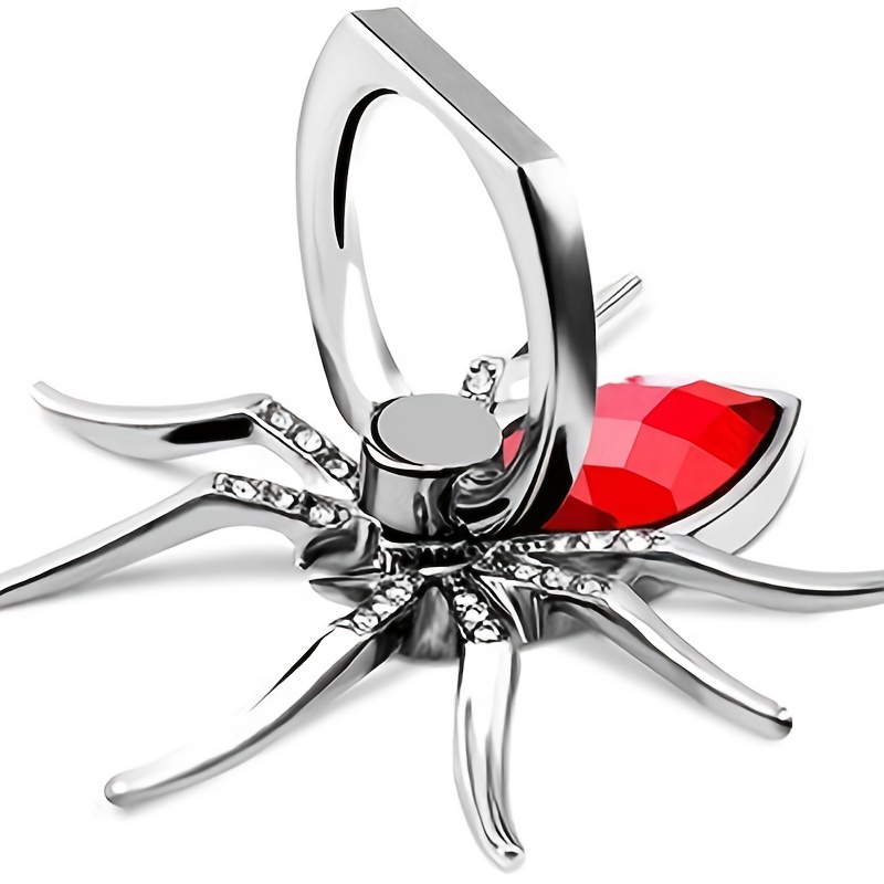 1pc Creative Spider Ring Phone Holder - 360° Rotation, Polished Metal Handle, Perfect Gift for Daily Use!