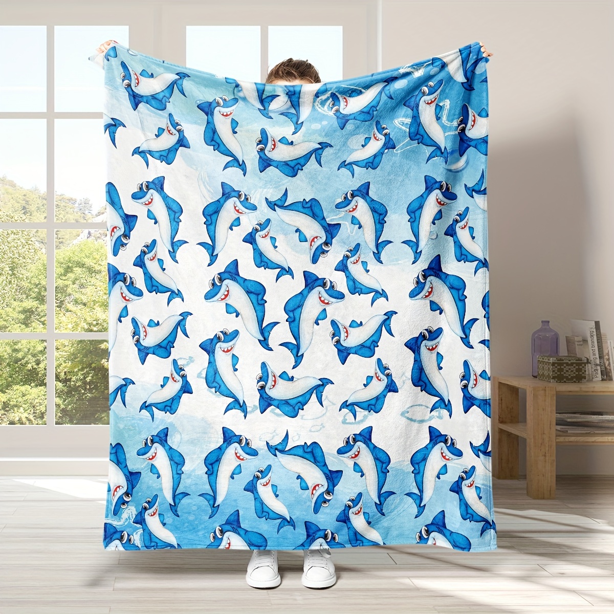 Shark Blanket Lightweight Flannel Blanket Throw Blanket Sofa - Temu