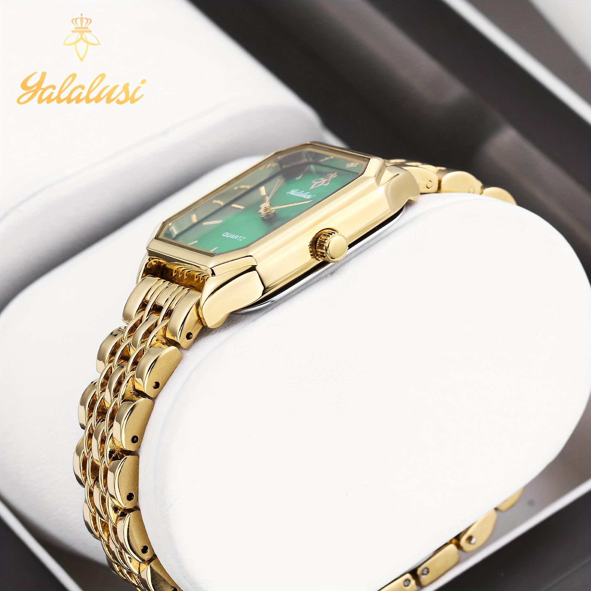Women's Watch Luxury Rectangle Pointer Quartz Watch Analog Wr Business  Wrist Watch (with Gift Box) - Temu Kuwait