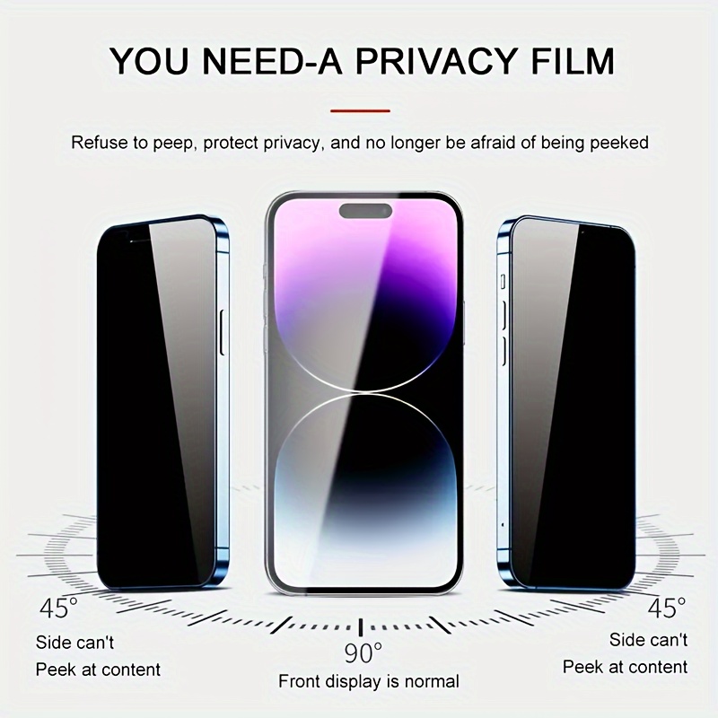 Protector de pantalla de cristal templado Privacidad Anti-Espía para iPhone  13/13 Pro – Mi Manzana