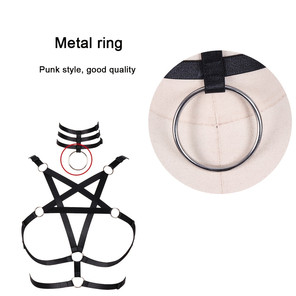 Pentagram Body Harness Cage Bra Lingerie