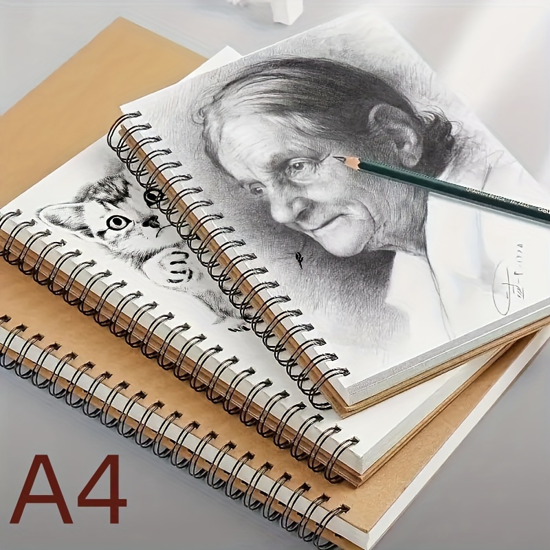 1pc A4the Cowhide Sketchbook Is Suitable For Drawing And Sketching With  Various Pen Types Such As Pencils, Pens, And Markers - - Temu