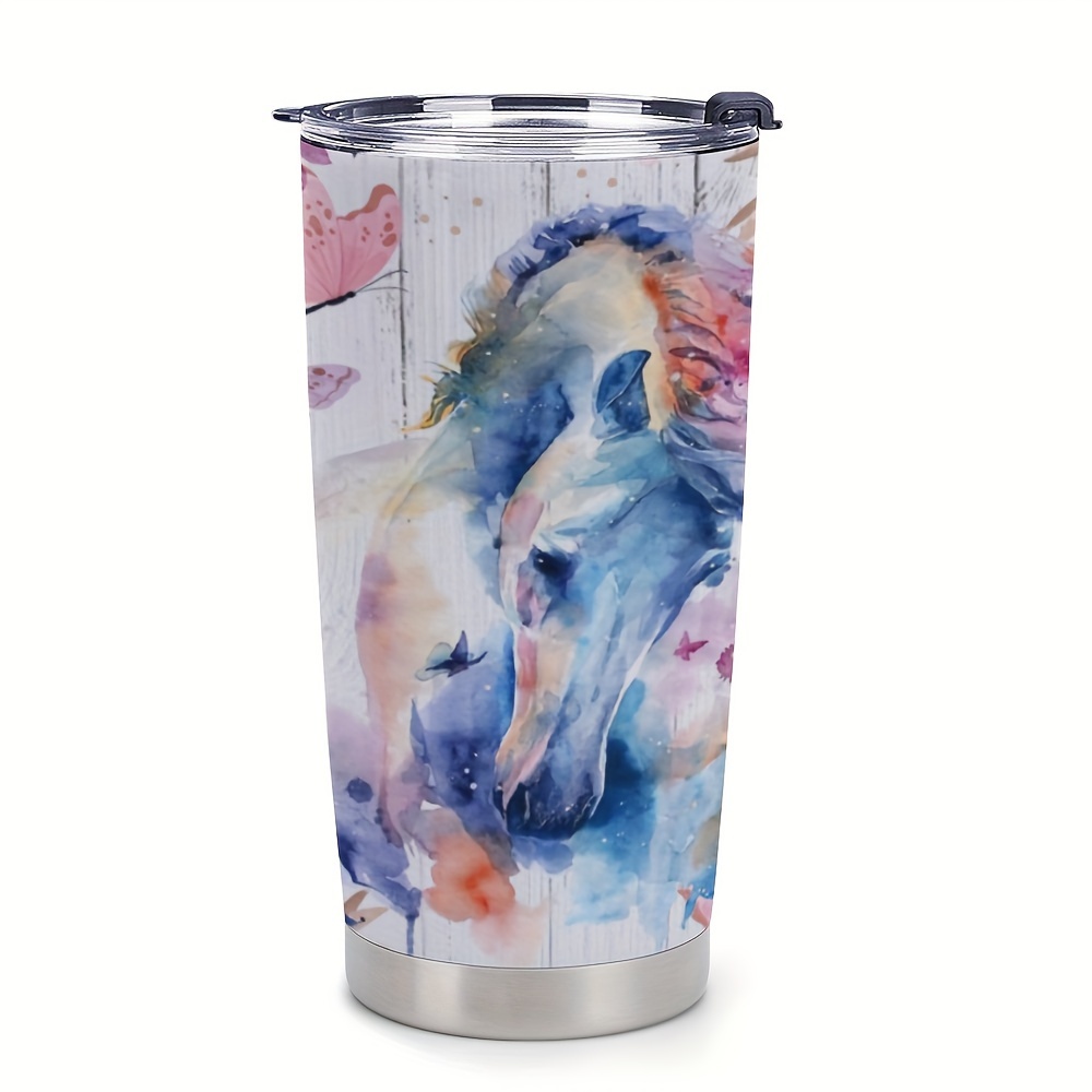 40oz Equestrian Jumper Tumbler - With handle and straw – Scribbles and Sips  Co.