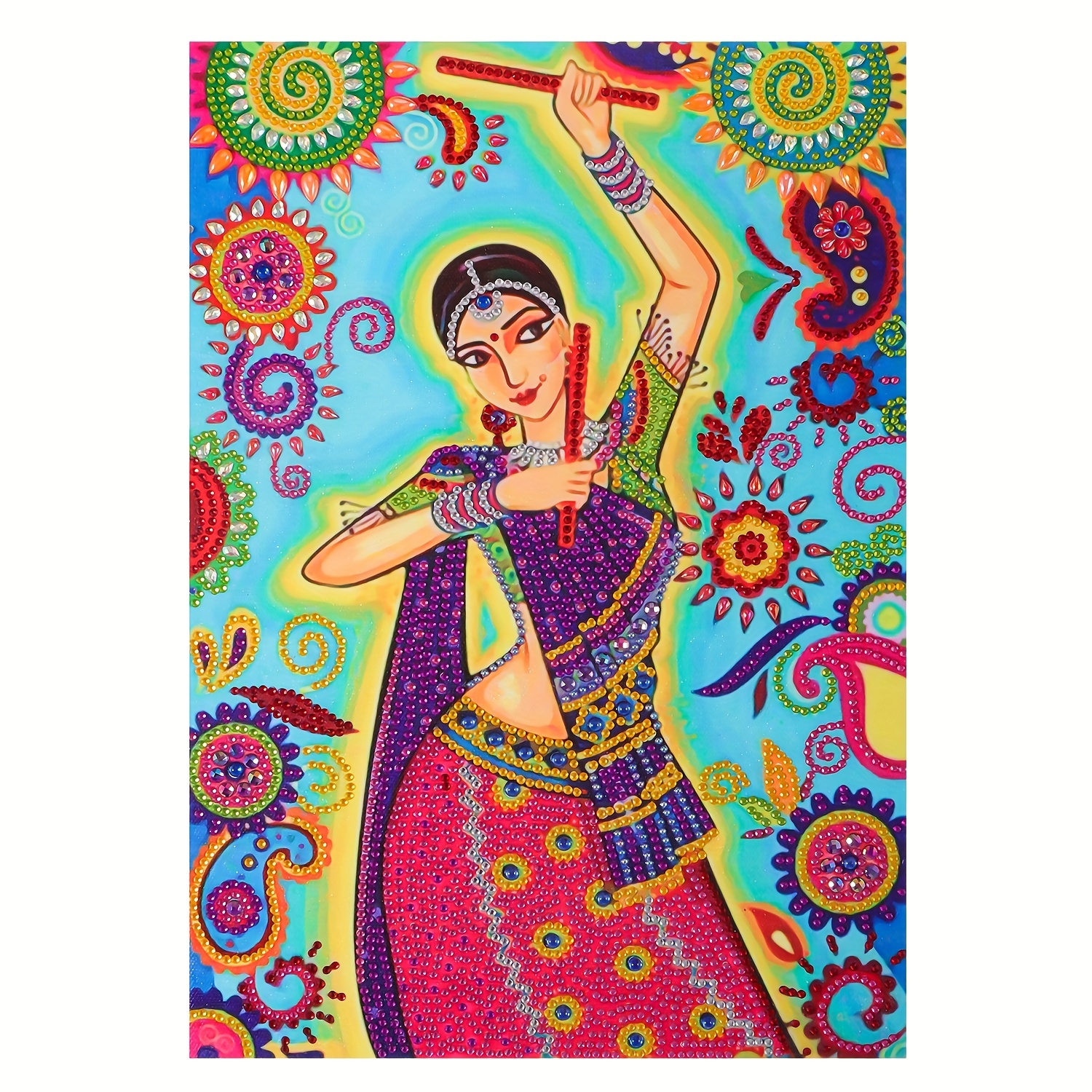 Abstract Krishna Radha DIY 5D Diamond Painting by Numbers Kit on