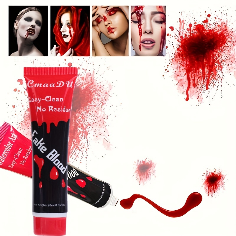 Halloween Realistic Fake Blood Zombie Accessory Cosplay Party Fake Props,1pc