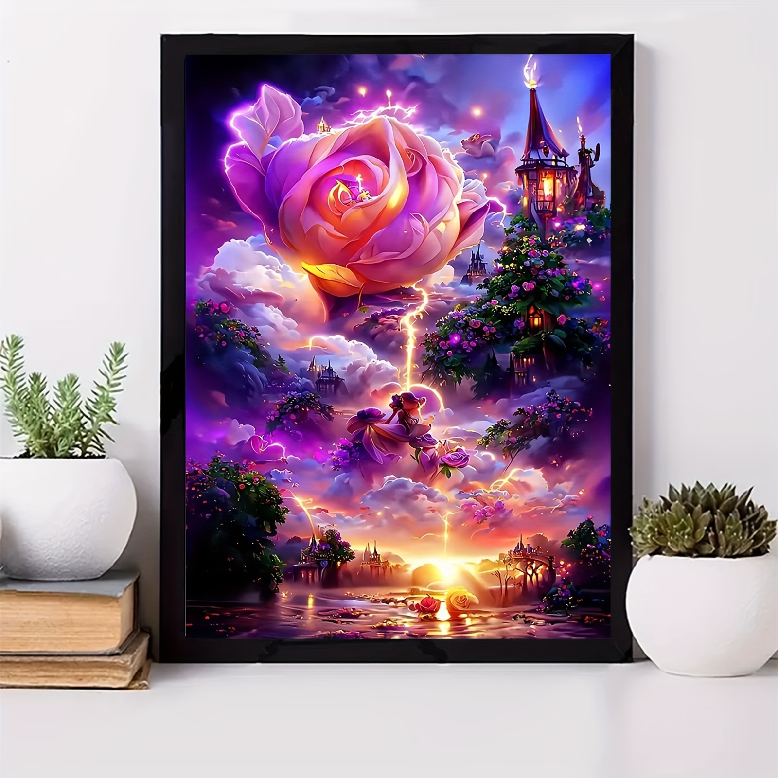 5d Diy Landscape Diamond Painting Flowers Mysterious World - Temu