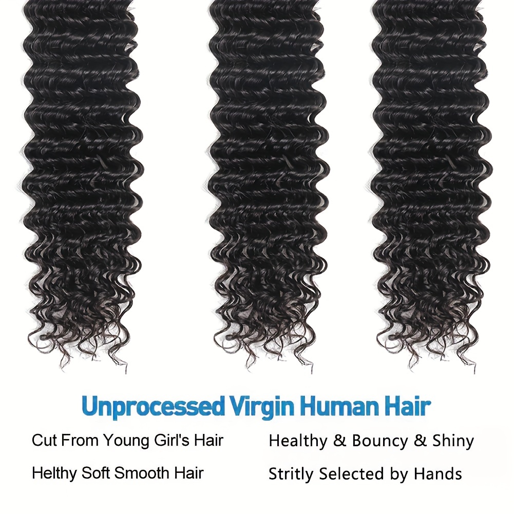 100% Natural Caribbean Deep Human Hair Weave 8 pcs/pack