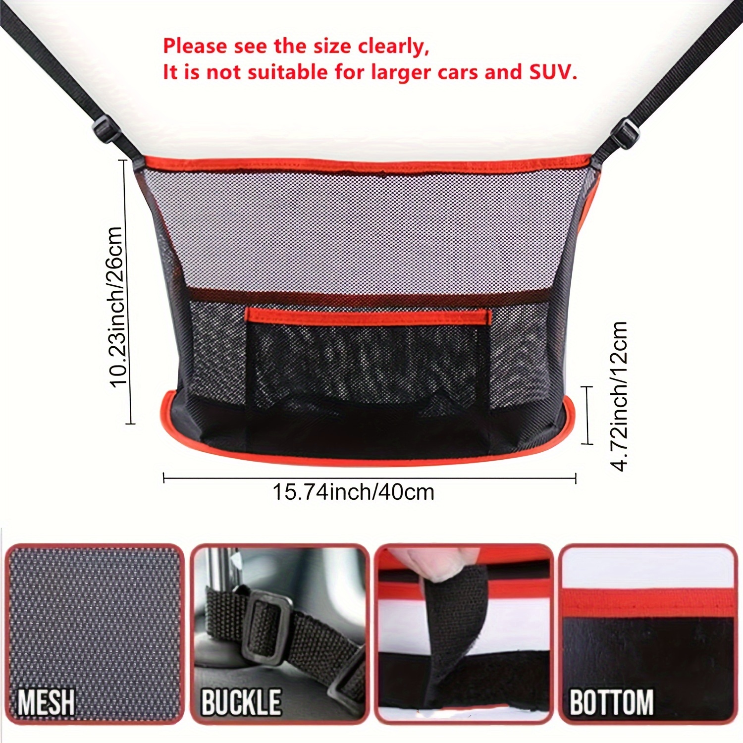 Net Pocket Handbag Holder Car Storage Organizer Front Seats - Temu