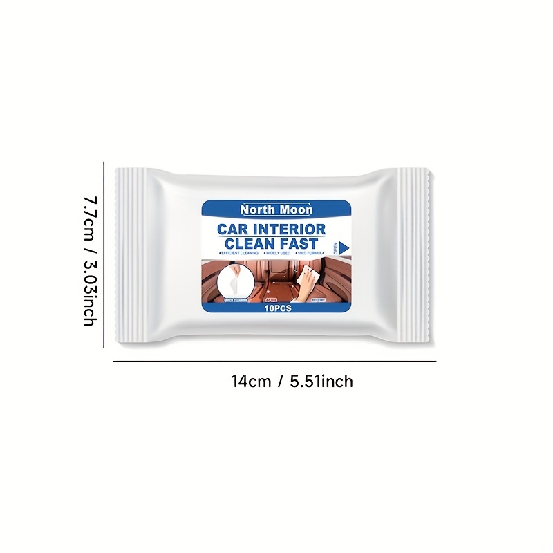 Car Interior Cleaning Wet Wipes Quick Decontamination Faux Leather Dashboard