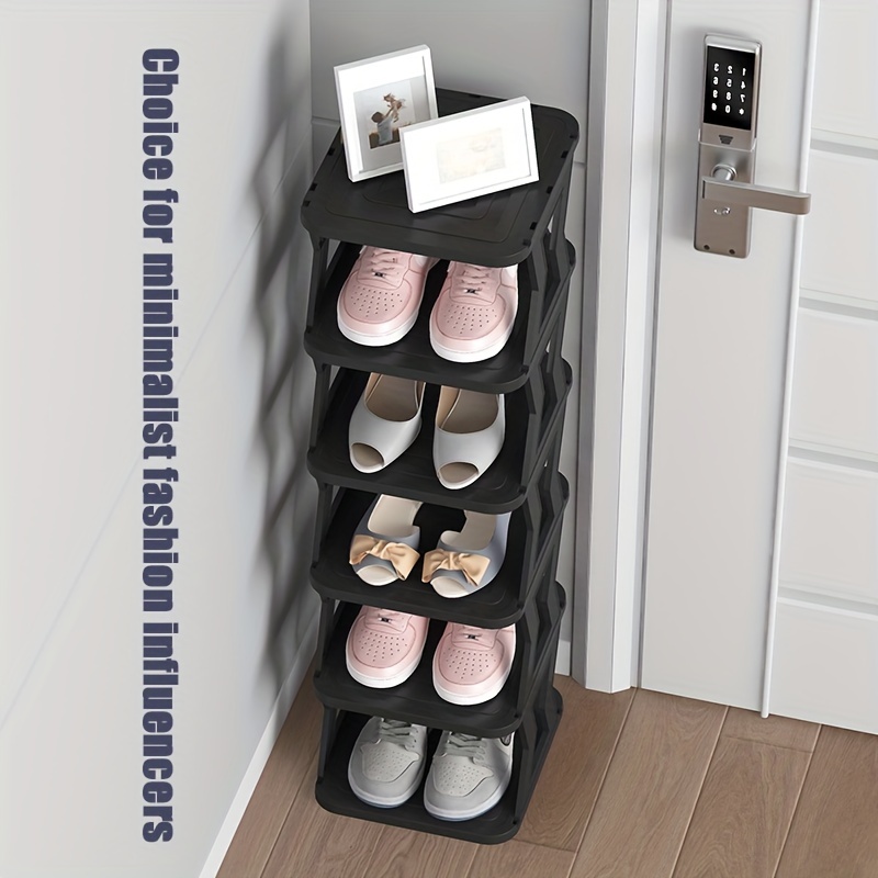 8 Tiers Vertical Narrow Shoe Rack Corner Shoe Storage Organizer