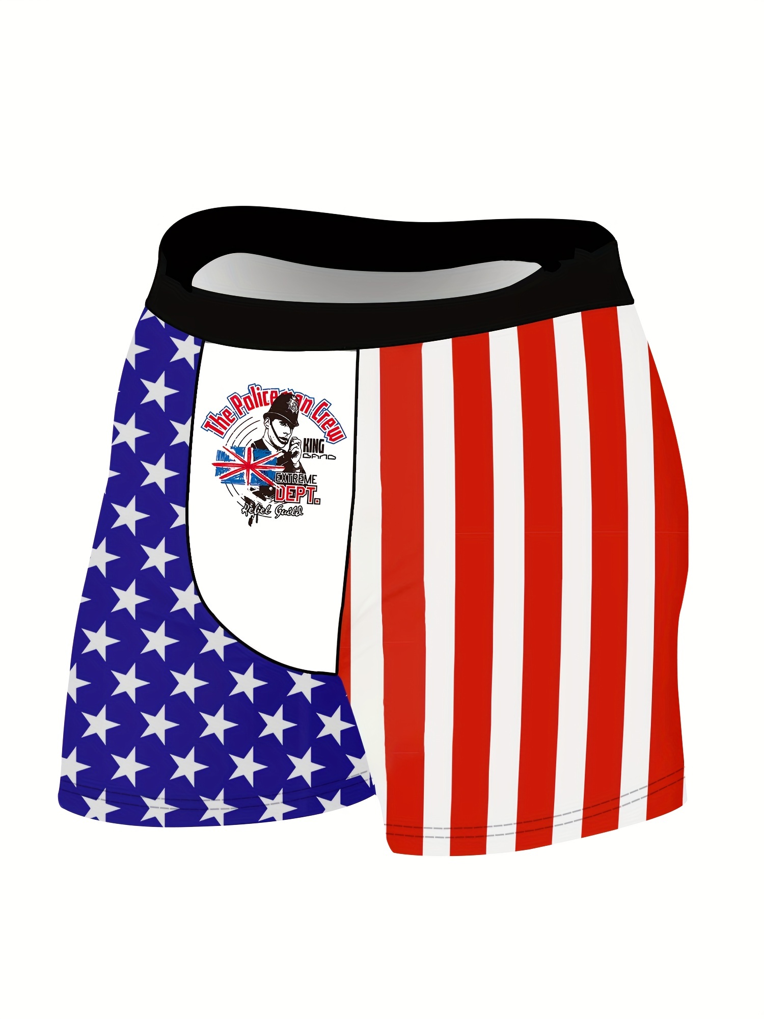  Men's Funny Underwear Boxer Briefs, Patriotic USA