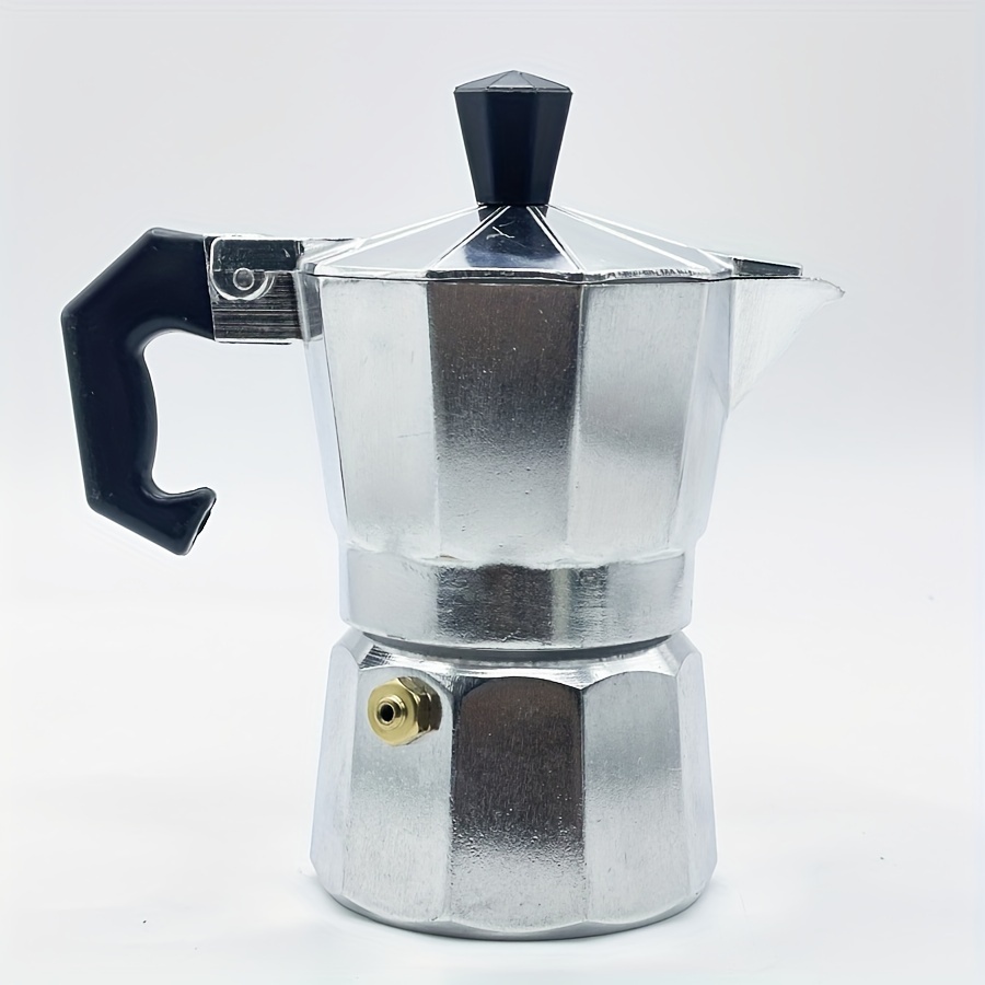 Coffee Maker Mocha Pot Aluminum Stovetop Coffee Maker Moka Pot Coffee Pot  Traveling, Portable, Aluminum Moka Pot, Suitable For Home, Going Out, Black  - Temu