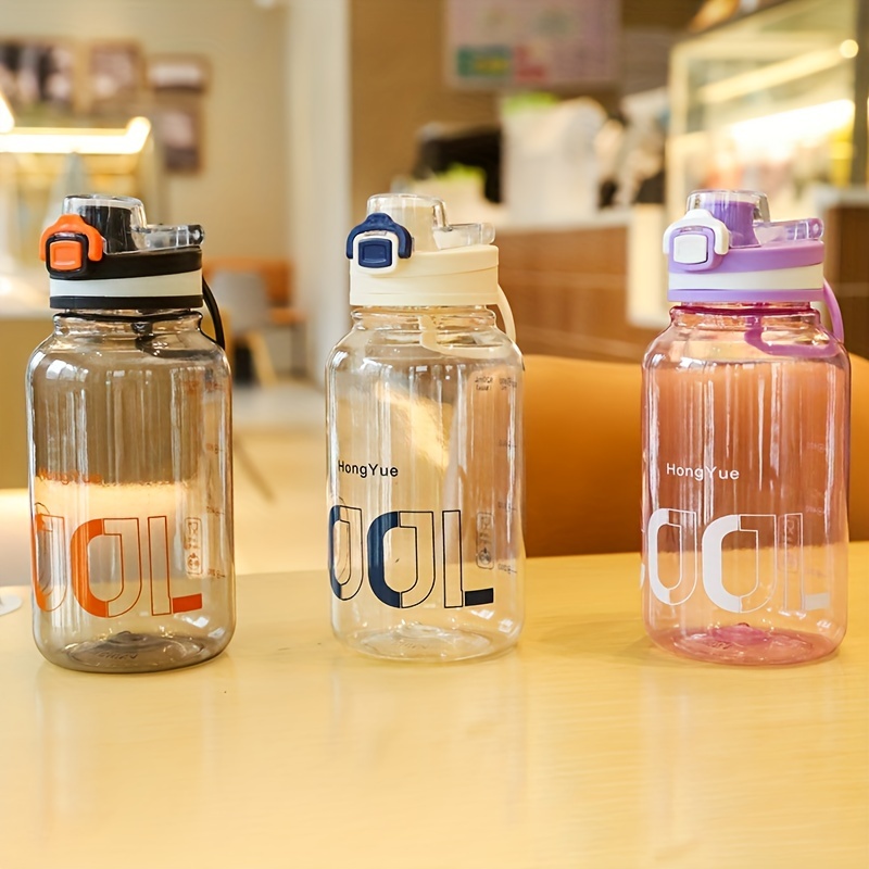 Water Bottle With Straw, Clear Plastic Water Cups, Portable Sports Drinking  Cups, Summer Drinkware, Travel Accessories, Birthday Gifts - Temu