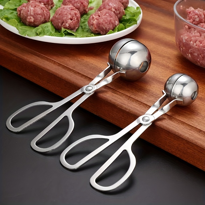 Promotion! Meatball Maker Tongs Meat Baller Scoop Stainless Steel Ball  Maker Meatball Tongs For Fruits Meatball