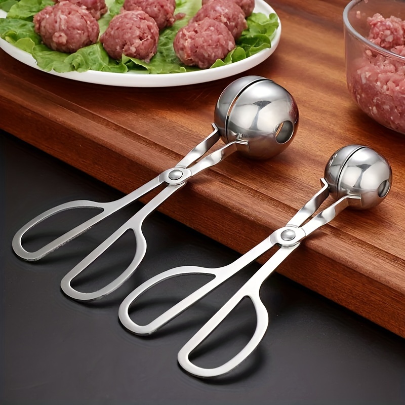 Meatball Scoop Ball Maker, 2PC Stainless Steel Meat Baller Tongs