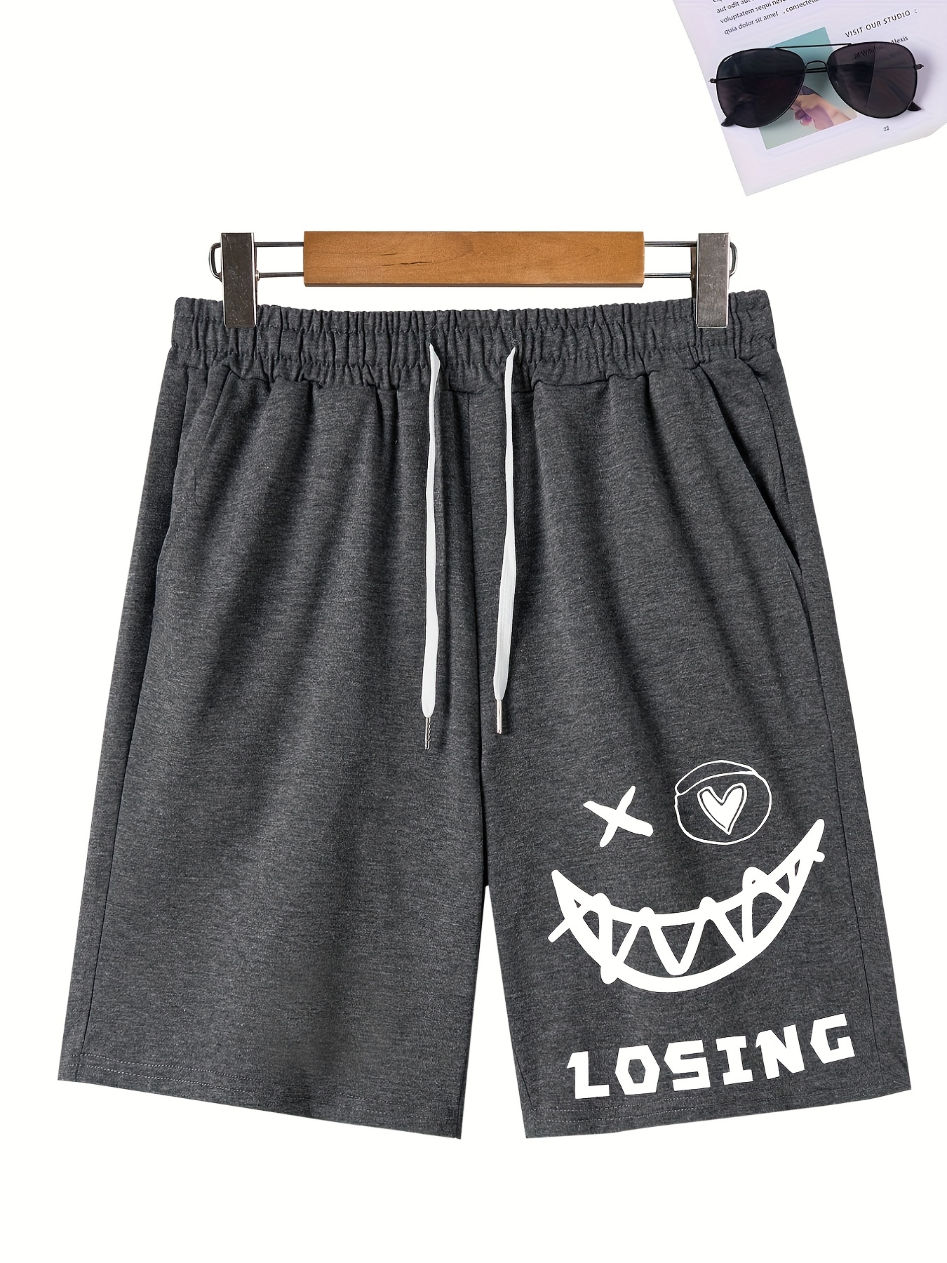 Grimace Print Men's Shorts Summer Drawstring Casual Loose - Temu ...