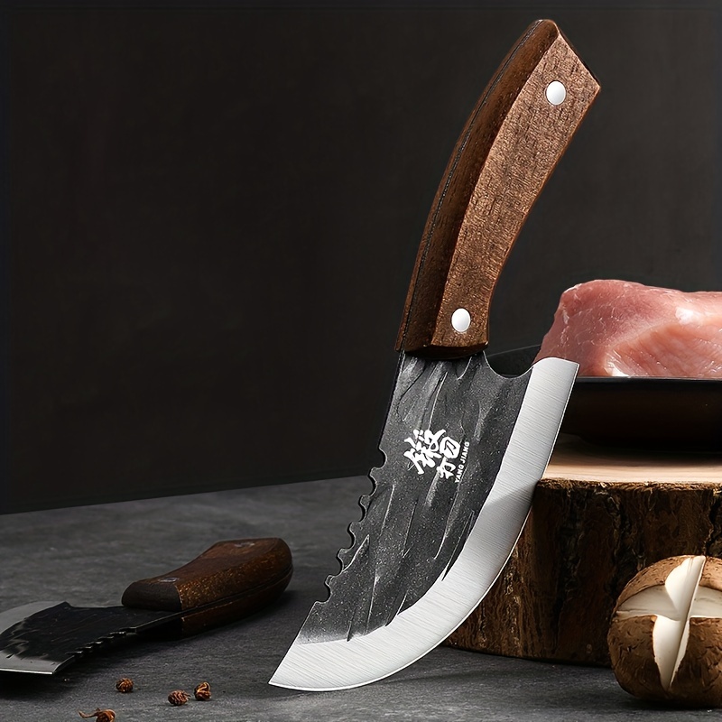 Stainless Steel Kitchen Knife Handmade Forged Butcher Knife - Temu