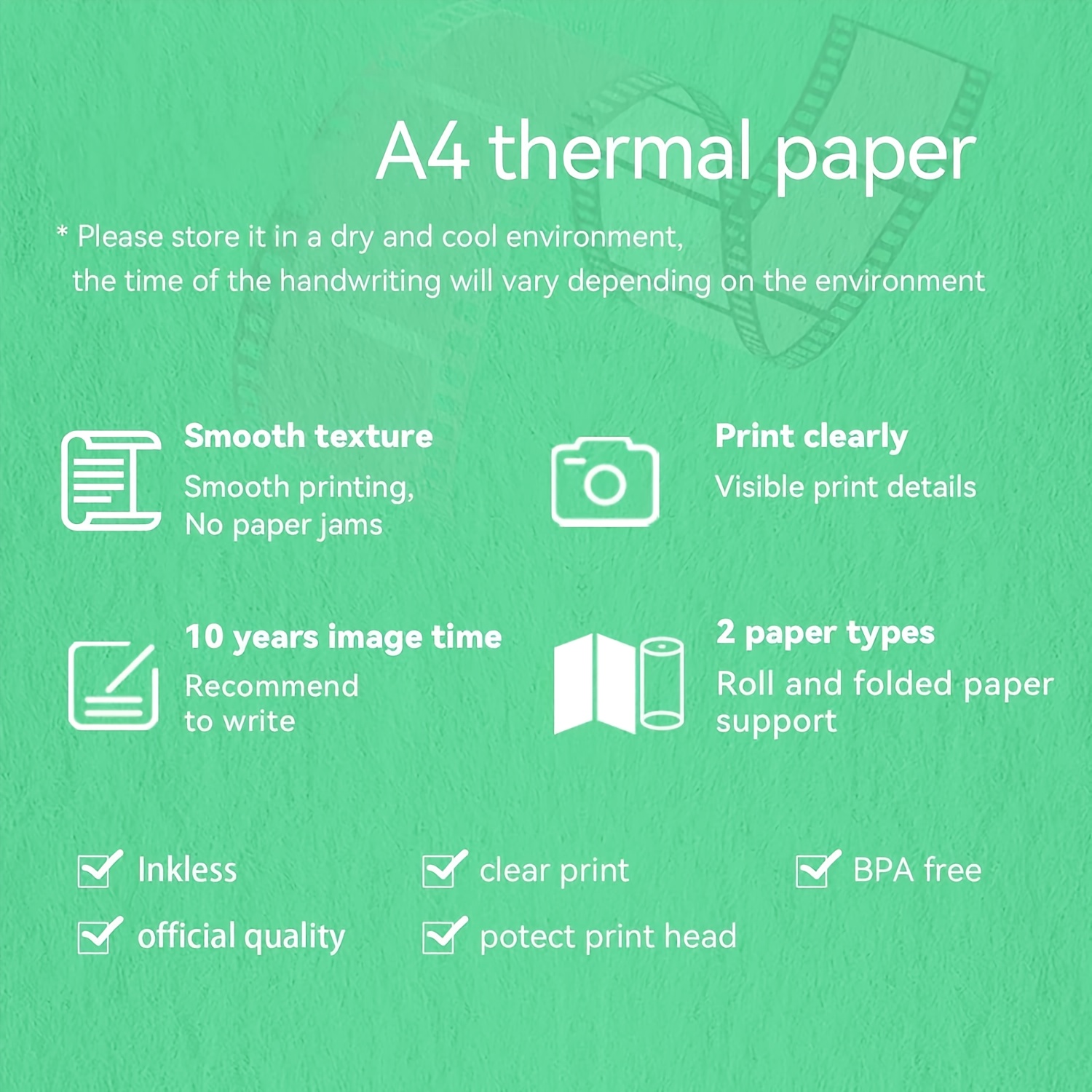 Thermal Printing Paper Roll, A4 Printer Paper Roll