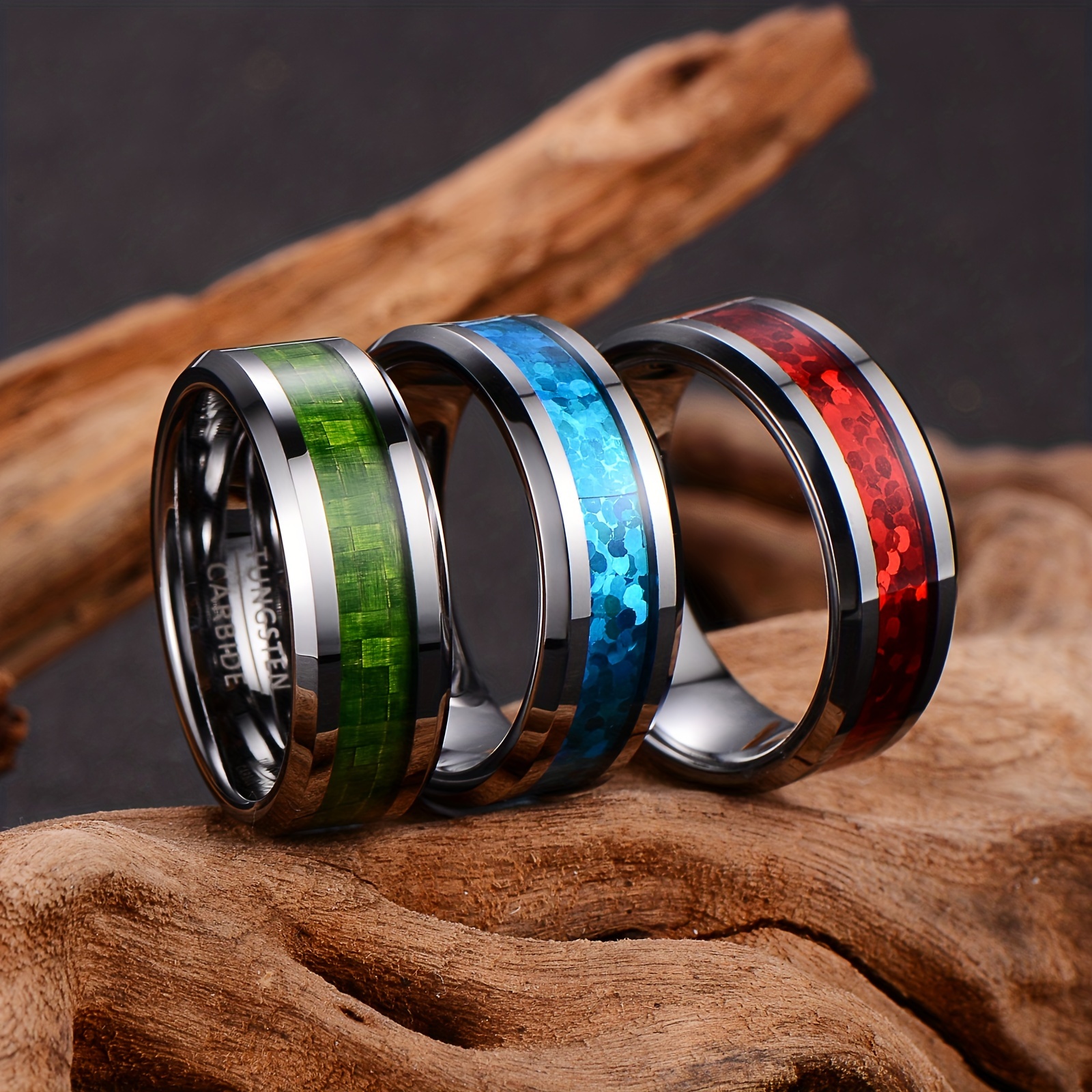 Wide tungsten hot sale wedding bands