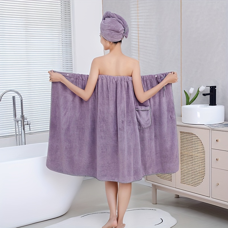 Super Absorbent Microfiber Bath Beach Wearable Body Wrap Spa Towel