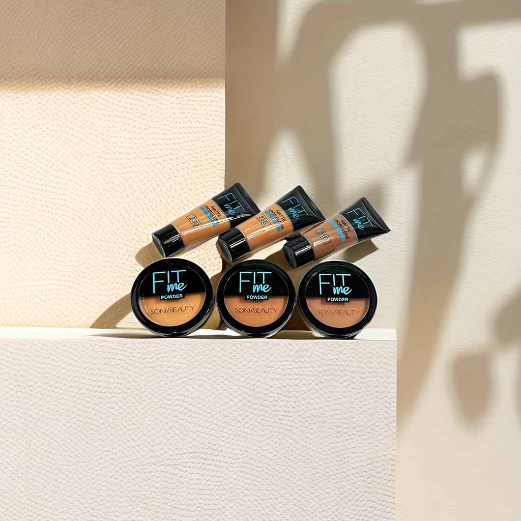 2 in 1 Liquid Foundation & Concealer Powder for Dark Skin