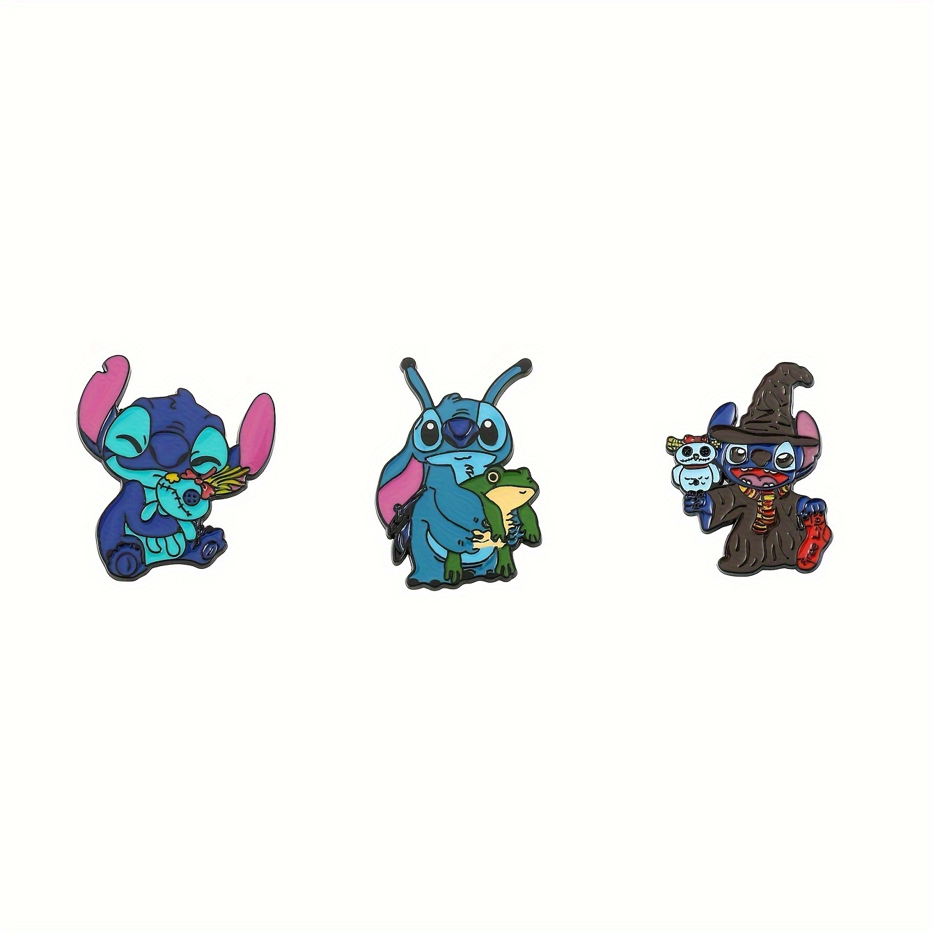 Lilo And Stitch Stitch Character 1/2 Tall Enamel Metal Pin 