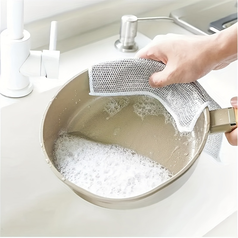 Wire Dishwashing Cloth Household Cleaning Cloth Non stick - Temu