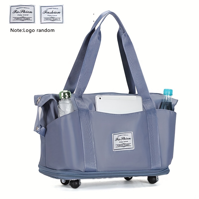 LZG Bolsa de viaje impermeable con ruedas, bolsa de viaje con ruedas, bolsa  de viaje suave con ruedas, bolsas de fin de semana para mujer, 19 pulgadas