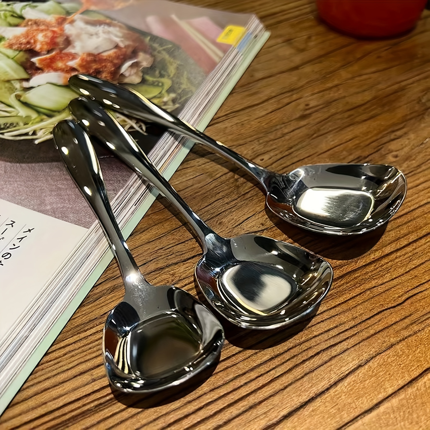 Square Head Spoon 304 Stainless Steel Spoon Soup Spoon - Temu