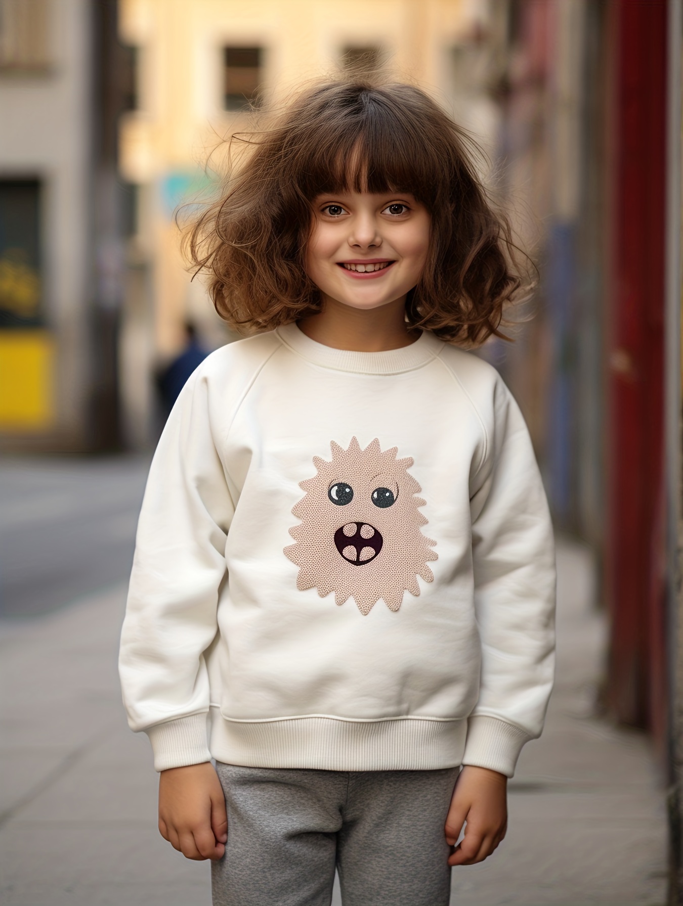 Sudadera Estampado Gato Dibujos Animados Linda Ni as Casual Temu