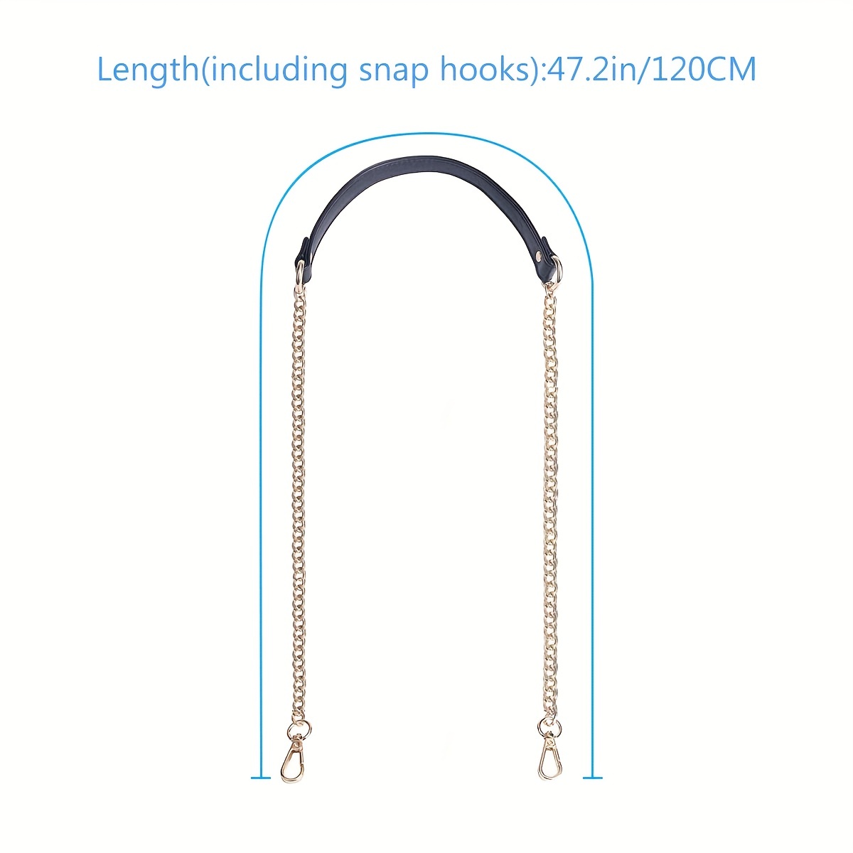 Metal Strap for Shoulder Bag Lightweight Reusable Strap