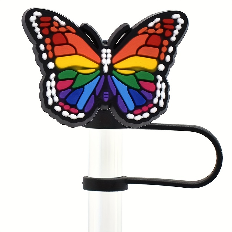 Colorful Butterfly Straw Tips Cover For Butterfly Straw Charms Toppers  Covers Gift Drink Dustproof Decorations - Temu