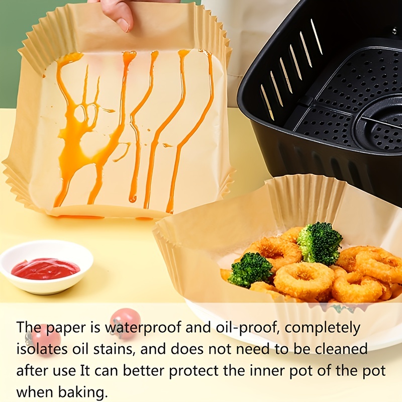 With Holes Round Air Fryer Paper Double-sided Silicone Oil Paper Food  Oil-proof Pad Paper Steamer Kitchen Household Items New