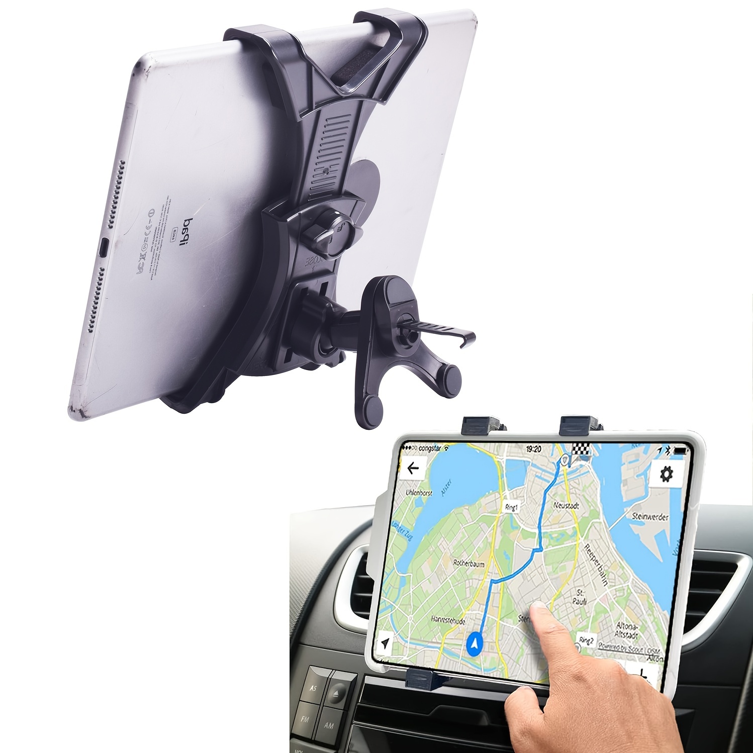 Soporte para tablet de coche para iPad: soporte para tablet para asiento  trasero de automóvil compatible con iPad Pro Air Mini | Galaxy Tab | Kindle