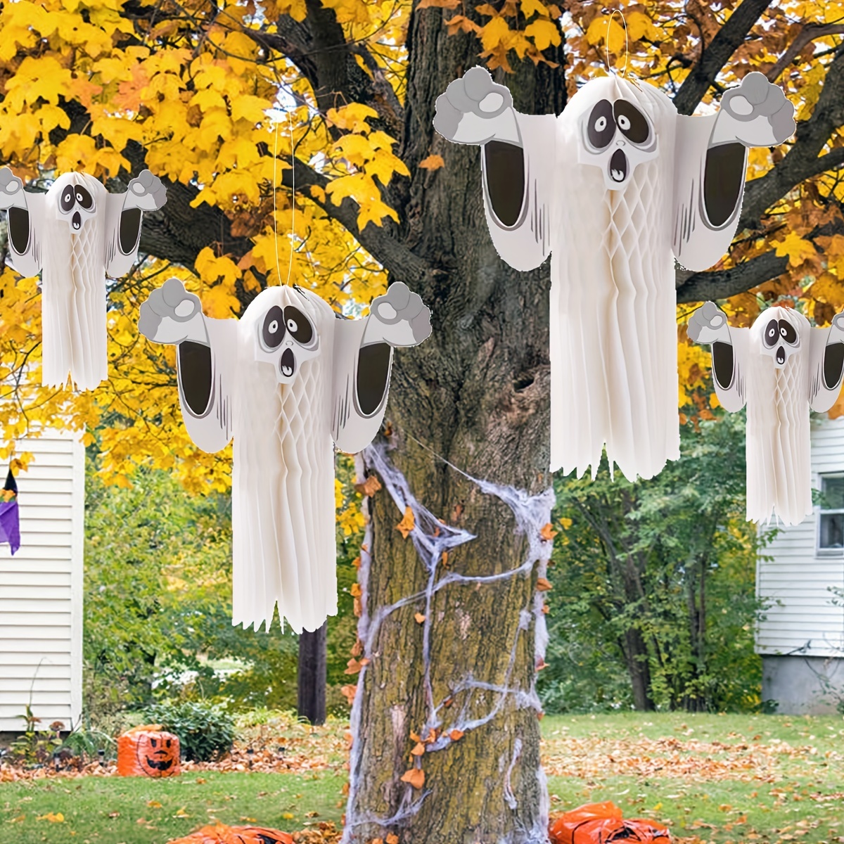

1pc Halloween Honeycomb Ghost Pendant Holiday Atmosphere Decoration Home Decor Halloween Decor