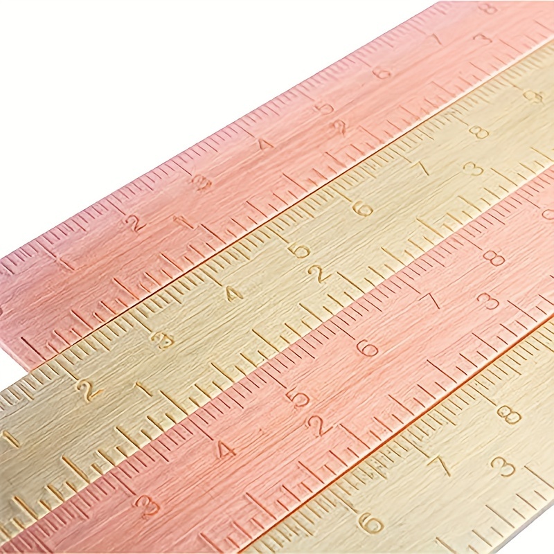 15 Cm, 18 Cm, 20 Cm Brass Straight Ruler, Red Copper, Gold Drawing